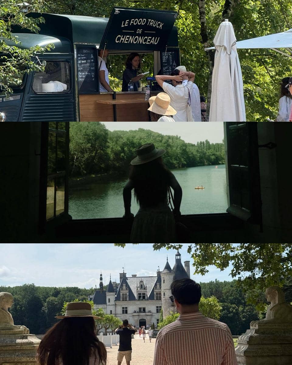 Novia Bachmid berkeliling kastil Château de Chenonceau