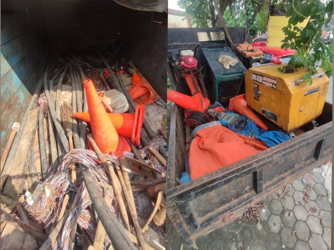 Bak Garap Proyek, Polisi Bongkar Sindikat Curi Kabel Telkom di Lampung