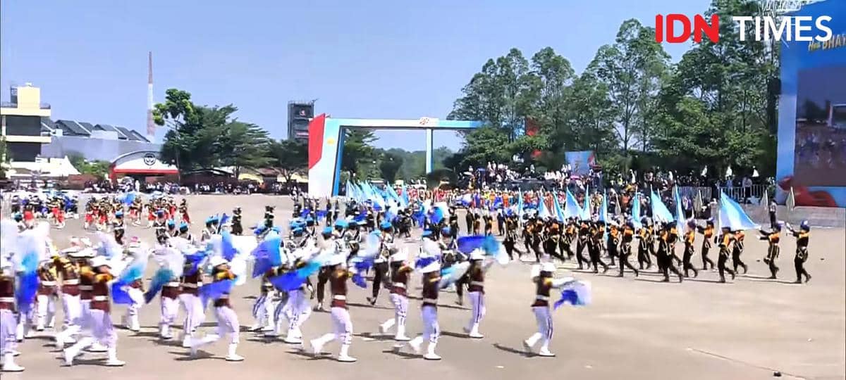 Polisi Cilik Ikut Unjuk Gigi di HUT Bhayangkara, Tampil Baris-Berbaris