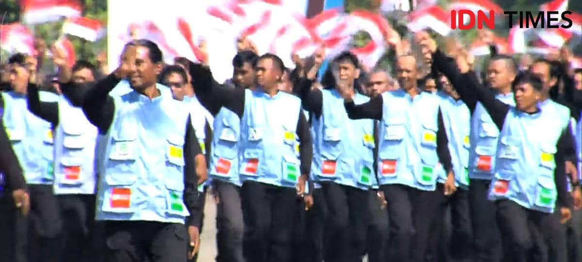 Defile HUT Bhayangkara Tampilkan Ojek Kamtibmas, Gabungan Driver Ojol