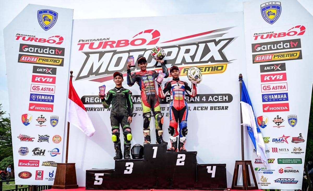 Nabil, Pembalap Muda Binaan Honda Kunci Juara Motoprix Sumatra