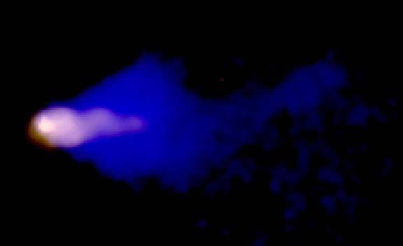 ilustrasi fenomena astronomi tikus kosmik di galaksi