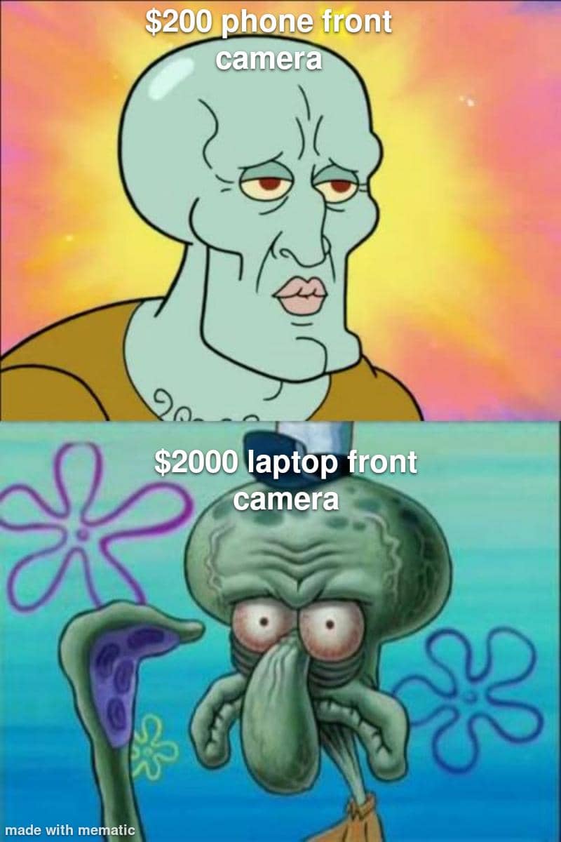 meme SpongeBob tentang laptop
