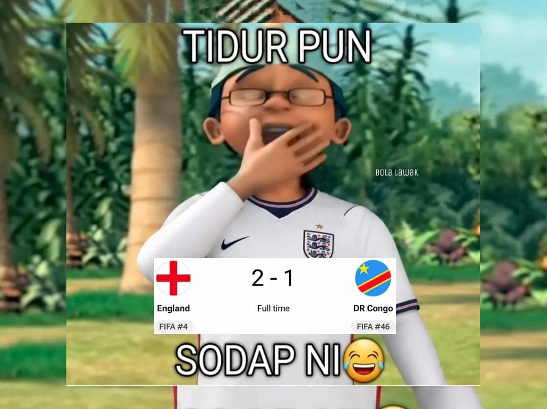 8 Meme Inggris Singkirkan RD Kongo dari Babak 32 Besar, Skor 2-1