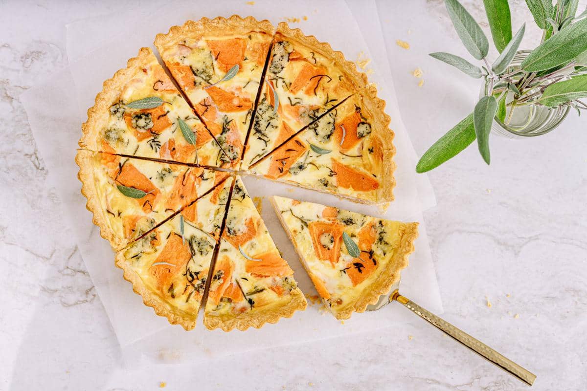 ilustrasi sajian pumpkin quiche