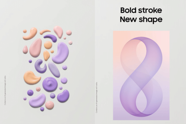 teaser Samsung yang menampilkan konfigurasi angka 8