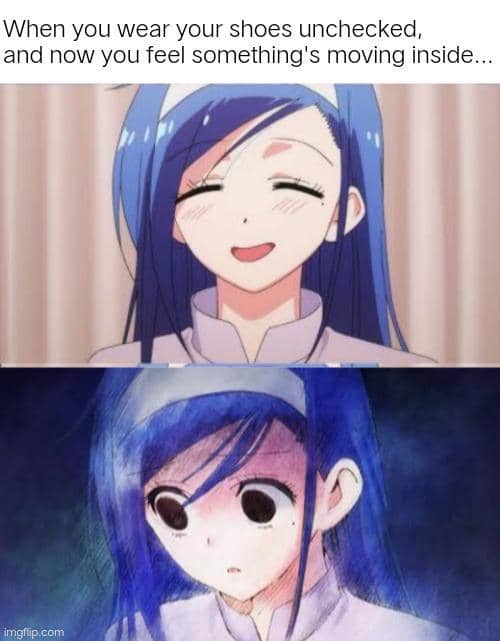 meme anime tentang momen horor