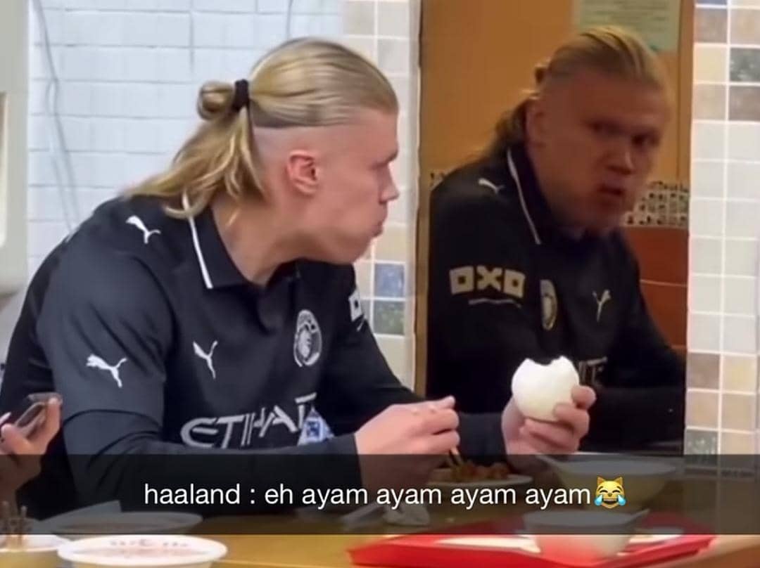 8 Meme Haaland Kaget Lihat Bayangannya di Cermin, Bikin Ngakak!