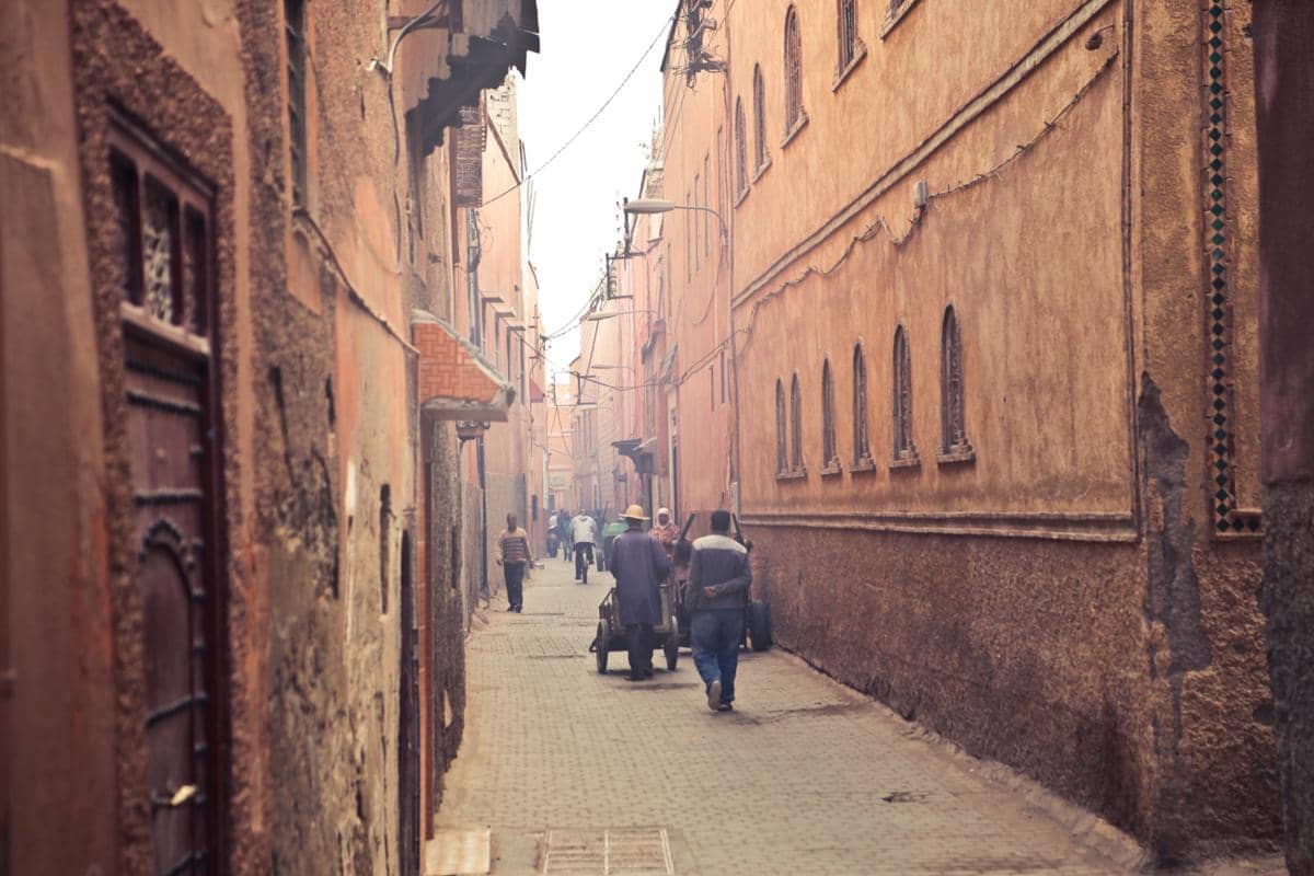 ilustrasi kota tua Marrakech 