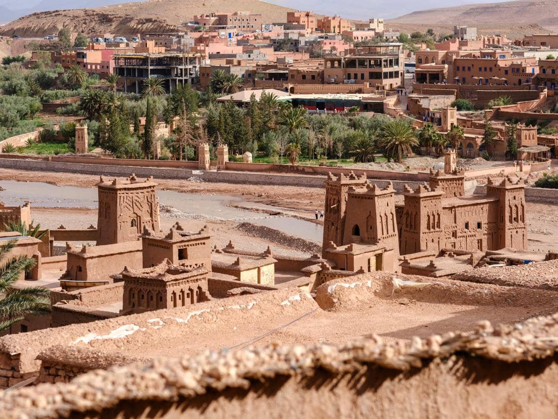 ilustrasi bangunan di Aït Benhaddou 