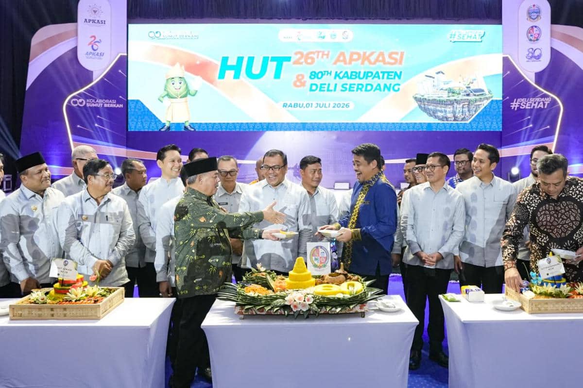 Welcome Dinner HUT Ke-26 APKASI, Deli Serdang Suguhkan  Makanan Khas Sumut