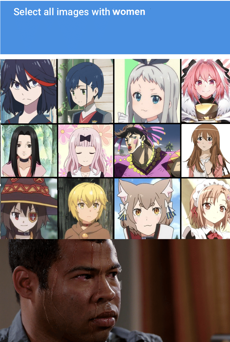 meme anime tentang CAPTCHA