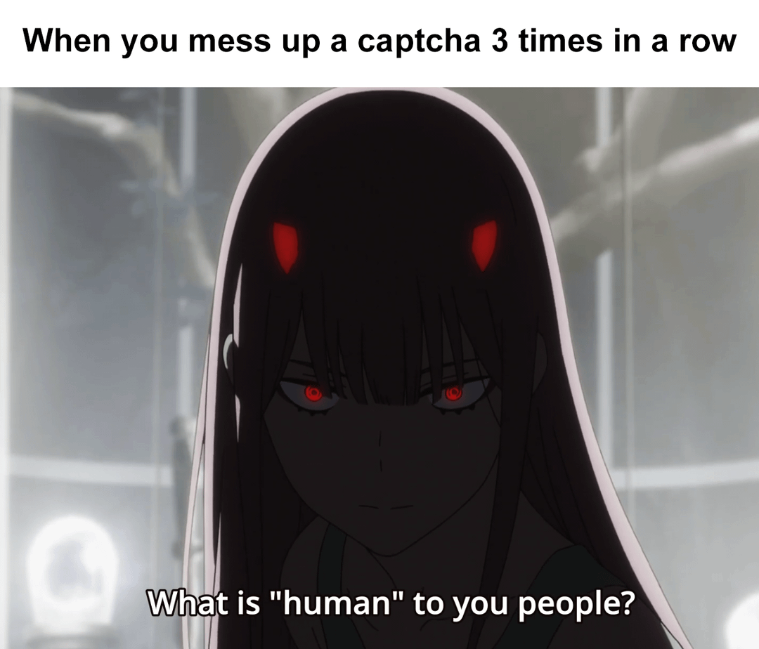 meme anime tentang CAPTCHA