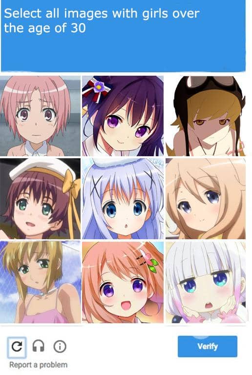 meme anime tentang CAPTCHA