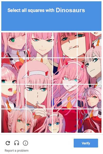 meme anime tentang CAPTCHA