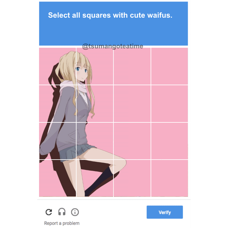 meme anime tentang CAPTCHA