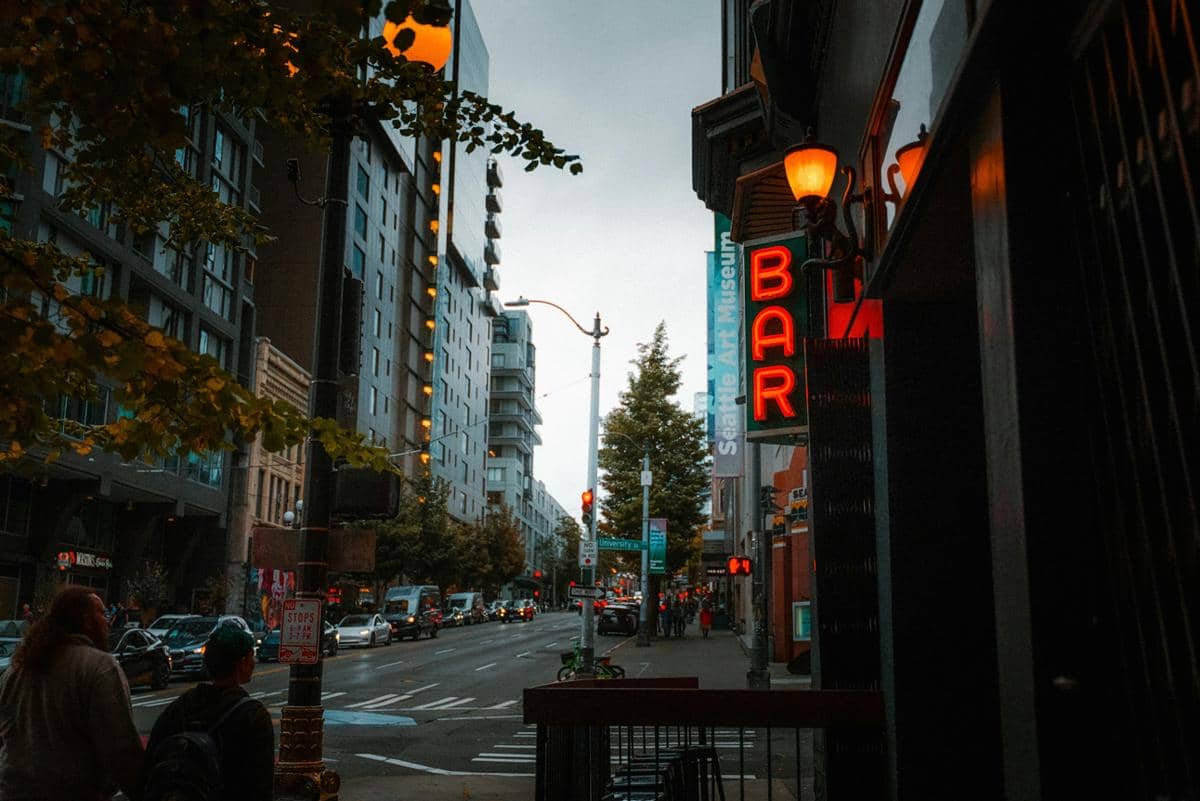ilustrasi suasana kota di Seattle