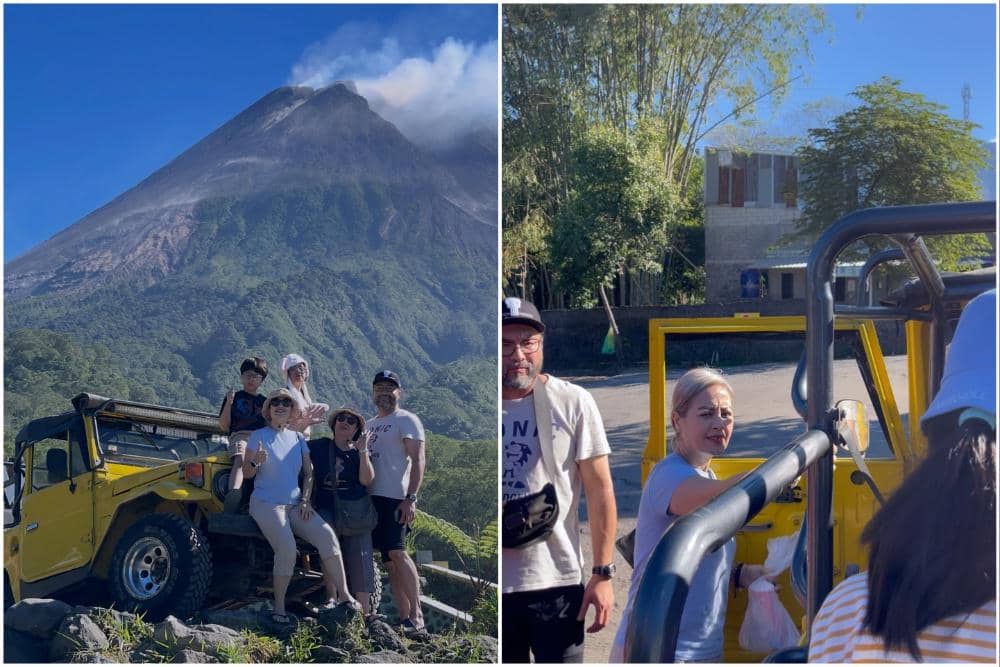 9 Potret Keluarga Cynthia Lamusu Berwisata ke Gunung Merapi, Berkesan