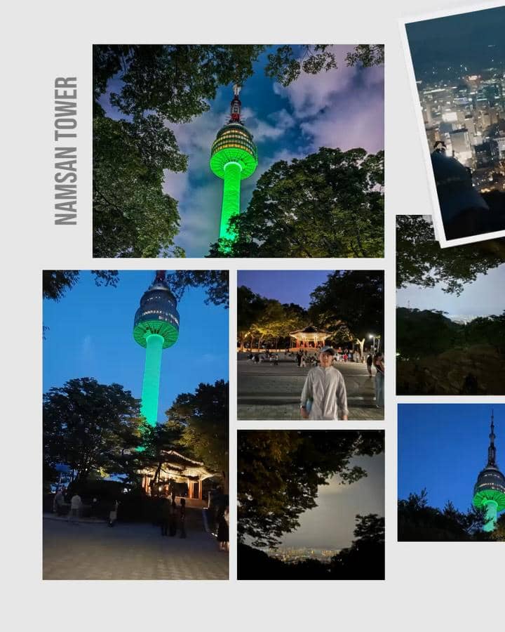 Keluarga Marcella Zalianty jalan-jalan di Namsan Tower