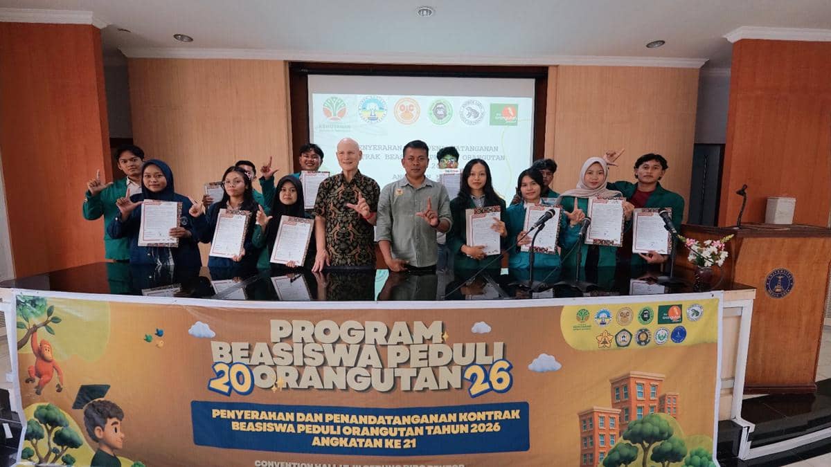 Beasiswa Peduli Orangutan Jadi Investasi SDM Konservasi di Sumatra