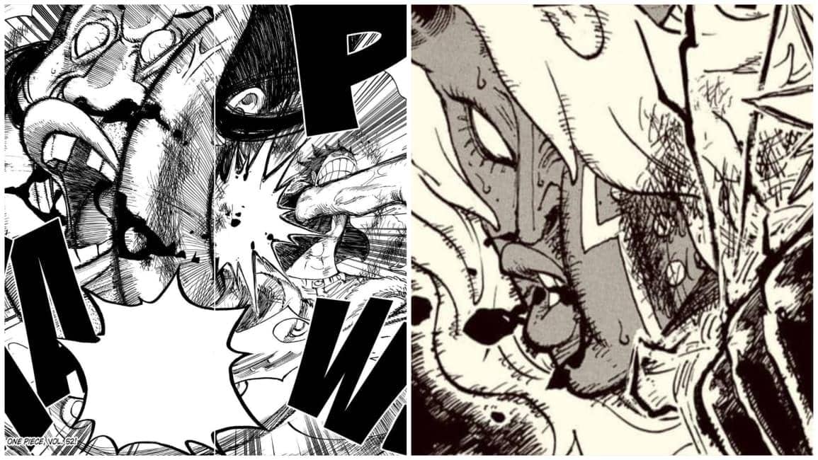 Perbandingan Momen Luffy Meninju Charlos dan Imu di One Piece