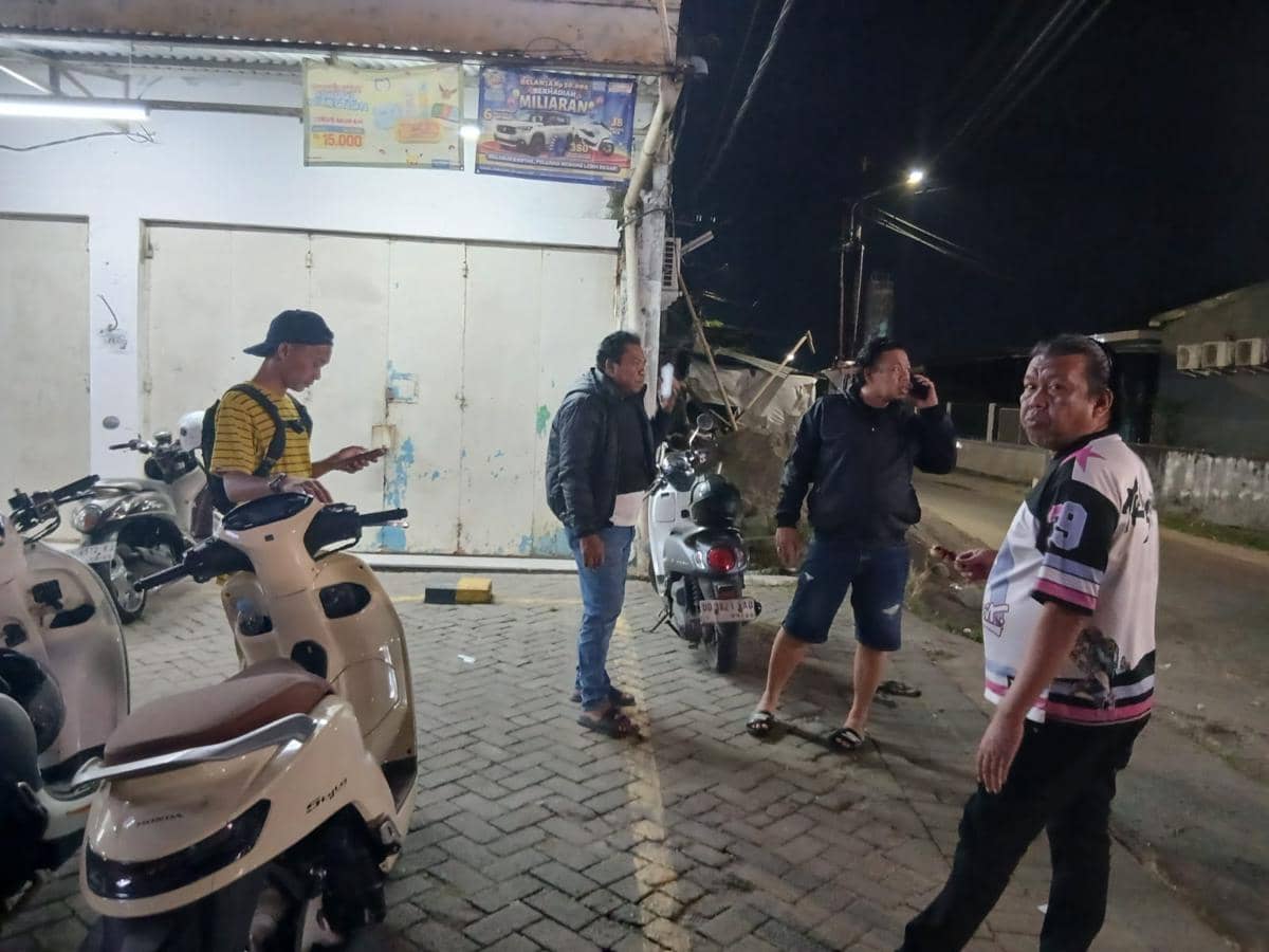 Tempat kejadian perkara penusukan di Makassar. Dok. Polsek Manggala