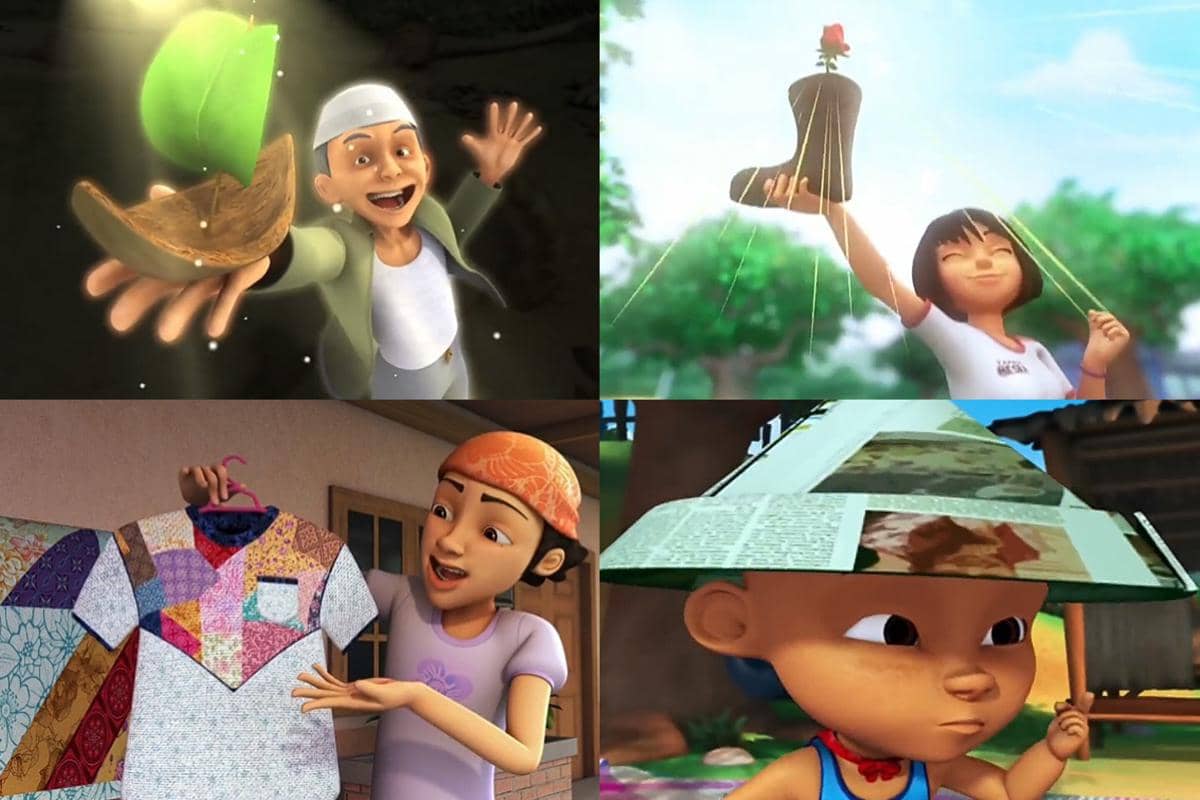 8 Barang Keren dari Bahan Tak Terpakai di Upin & Ipin, Kreatif!
