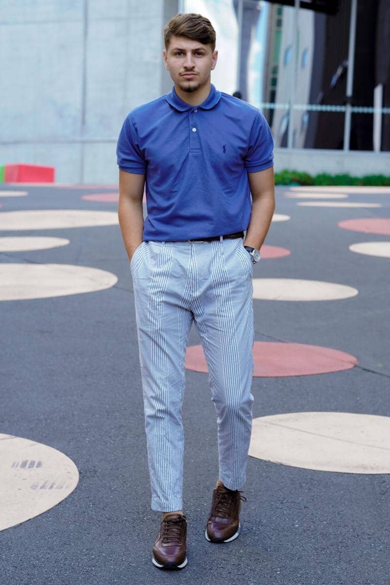 ilustrasi outfit Jumat Agung pria