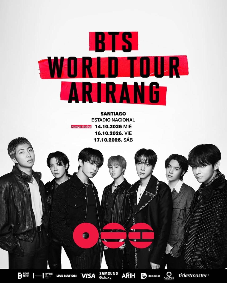 poster konser BTS ARIRANG di Chile (instagram.com/ticketmastercl)