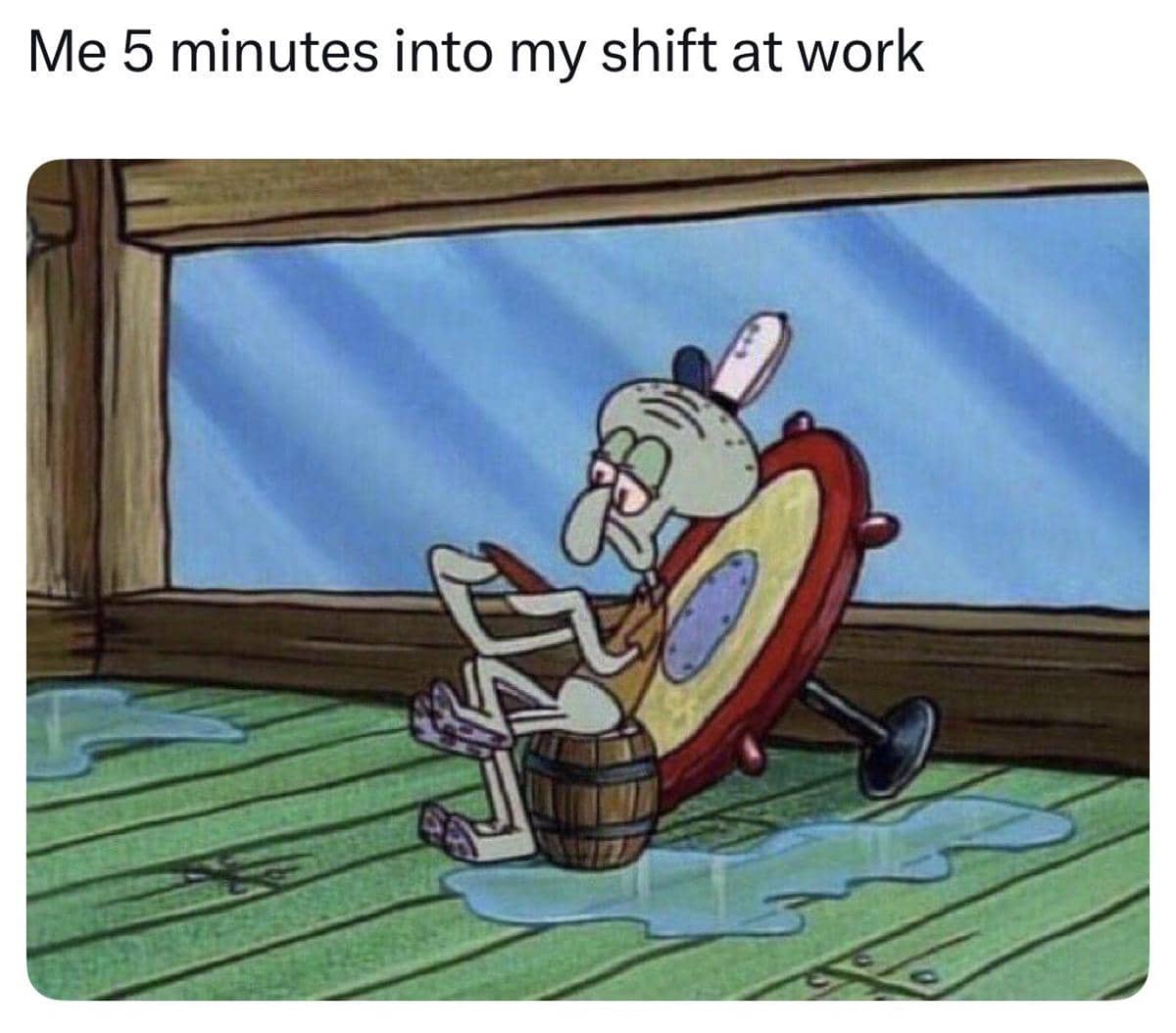 meme SpongeBob tentang sif kerja