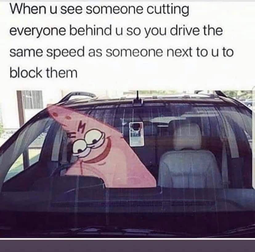 meme SpongeBob tentang sopir