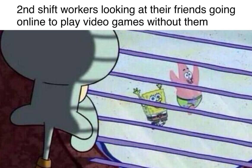 8 Meme SpongeBob tentang Sif Kerja, Jam Tidur Berantakan