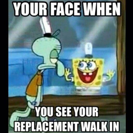 meme SpongeBob tentang sif kerja