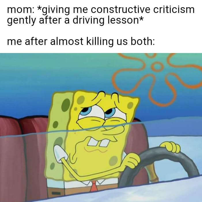 meme SpongeBob tentang sopir
