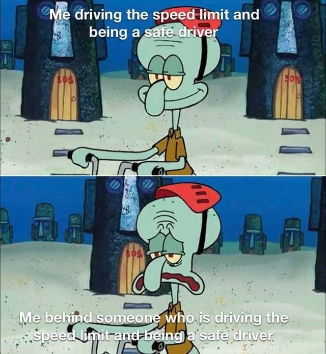meme SpongeBob tentang sopir