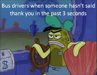 meme SpongeBob tentang sopir
