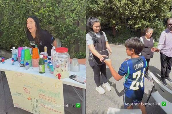Potret Anak Nia Ramadhani Jualan Minuman di Depan Rumah di Amerika