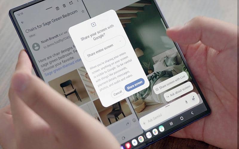 layar Galaxy Z Fold7 memudahkan membuka beberapa aplikasi sekaligus