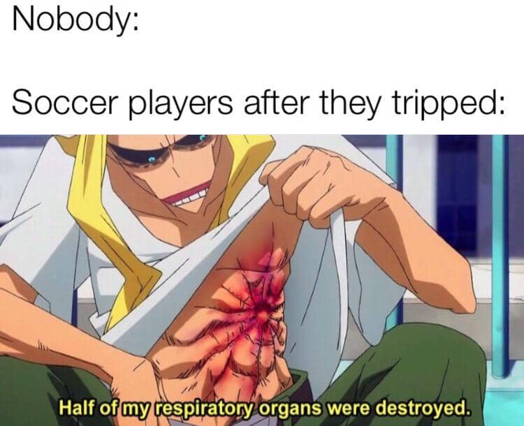 meme anime tentang sepak bola
