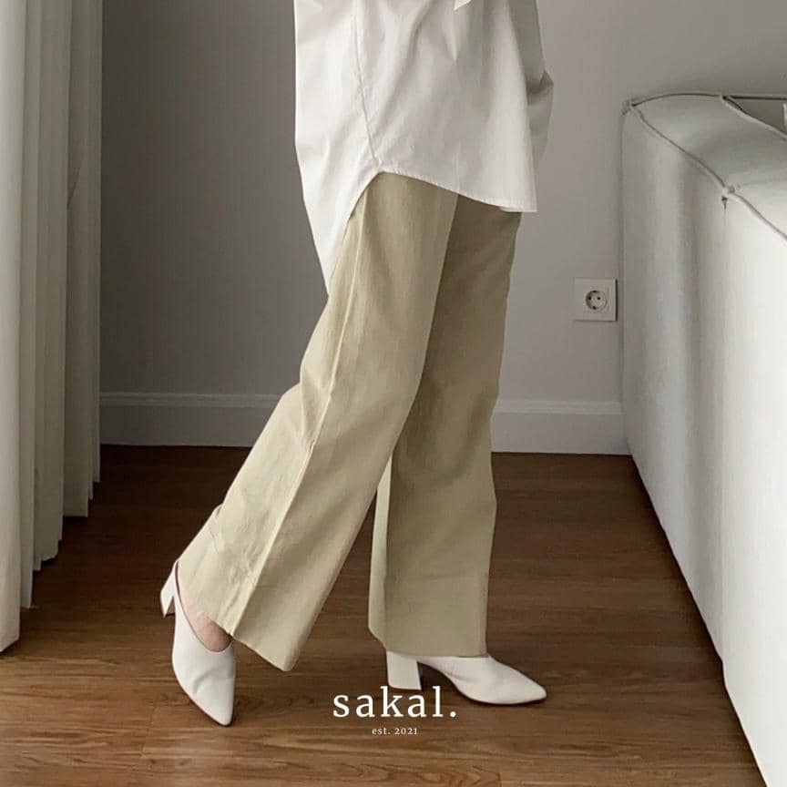 SAKAL Wide Leg Linen Pants