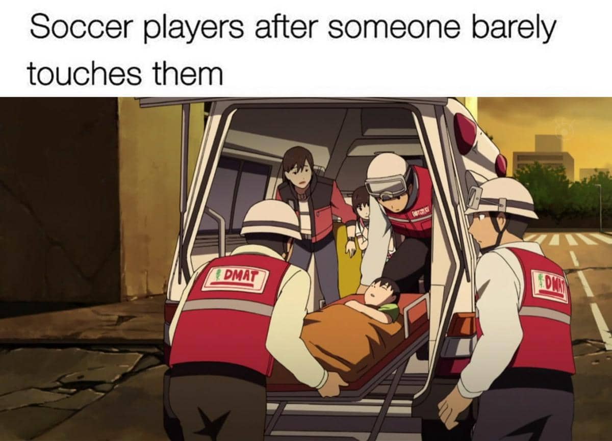 meme anime tentang sepak bola