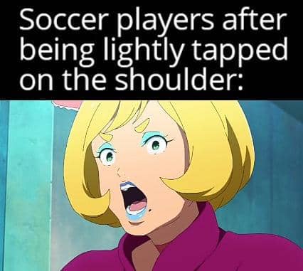 meme anime tentang sepak bola