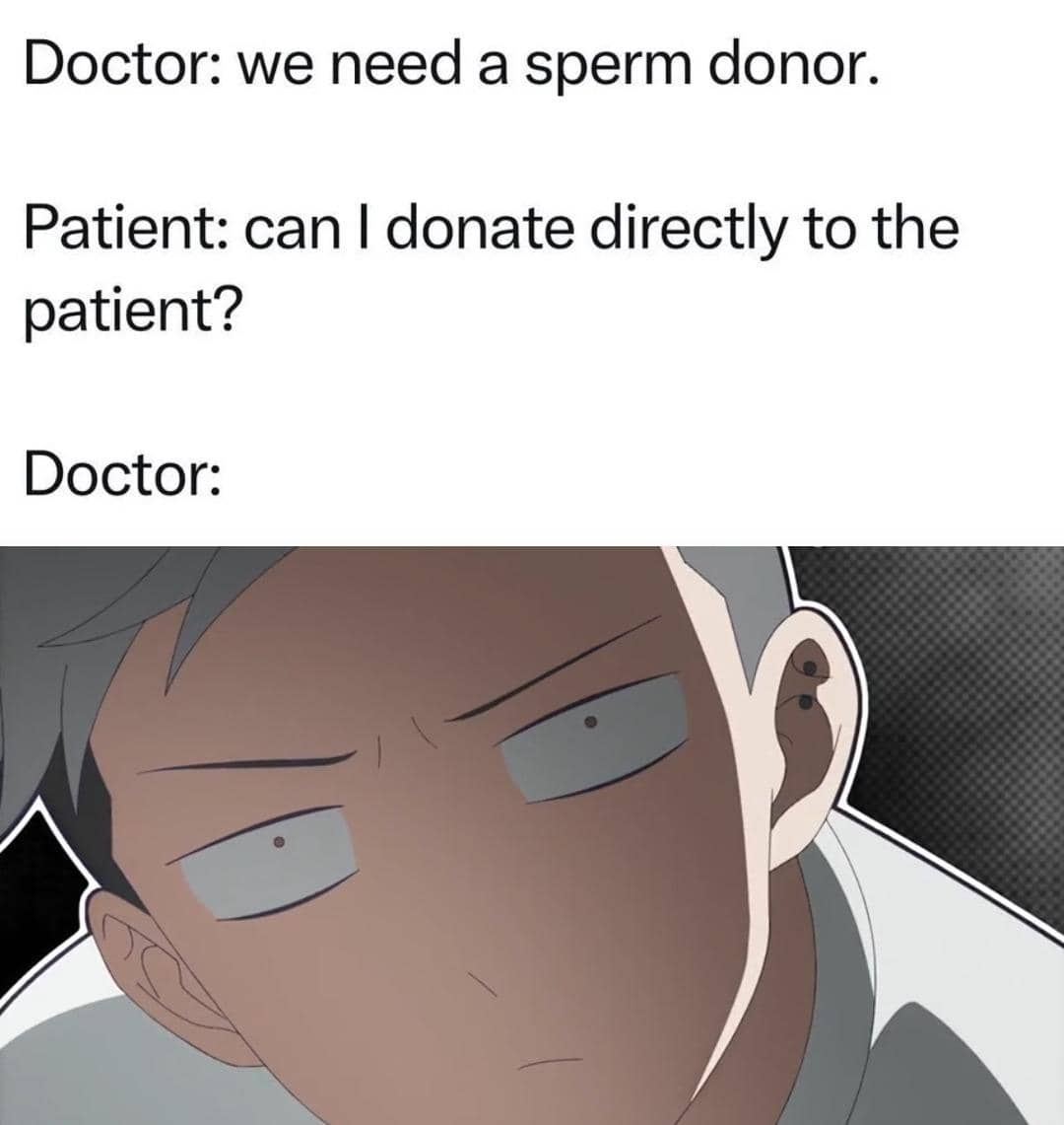 meme anime tentang pasien