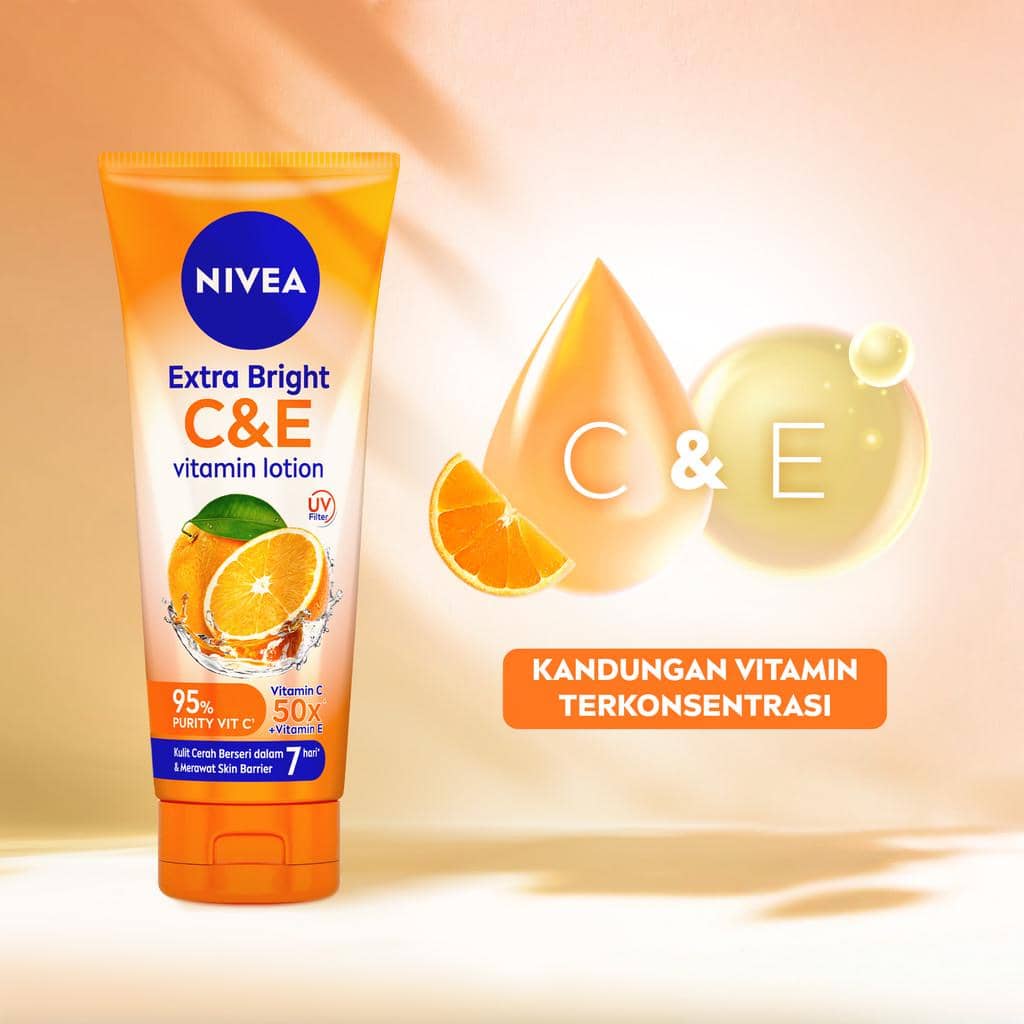 Nivea Body Lotion Extra Bright C&E Vitamin Lotion UV Filter