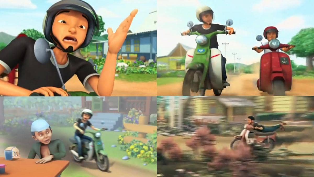 5 Karakter Upin & Ipin yang Pernah Ngebut di Jalan, Jangan Ditiru!