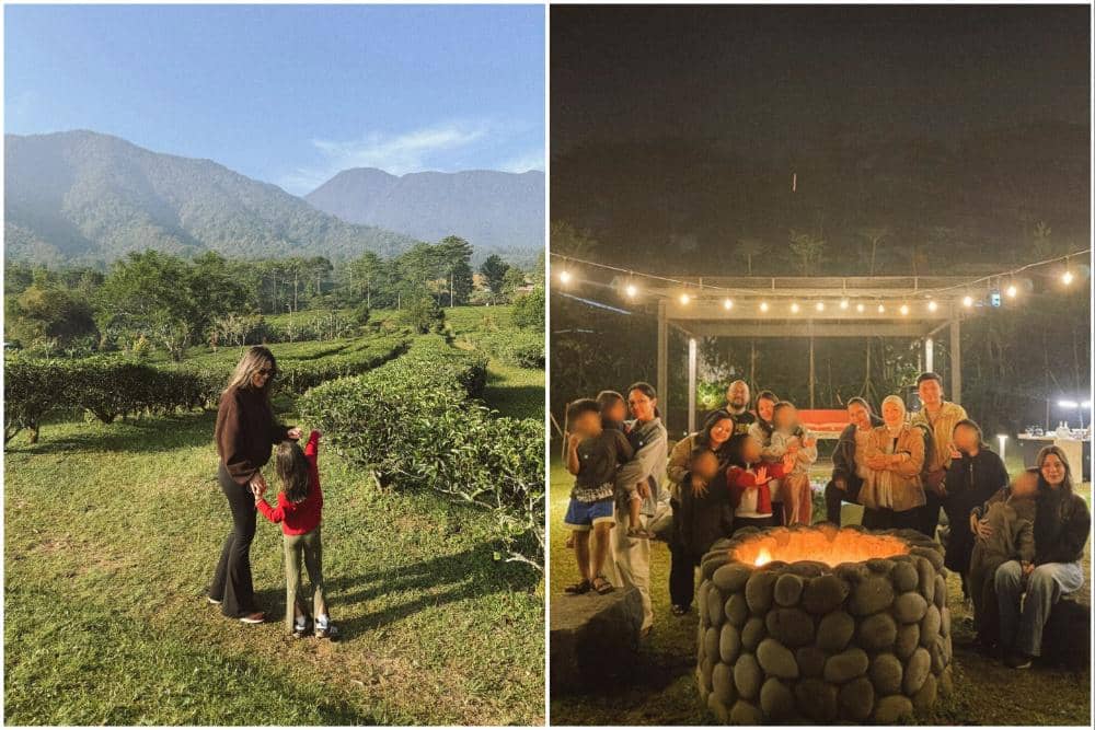 10 Potret Raisa Liburan bareng Keluarga di Puncak, Happy!