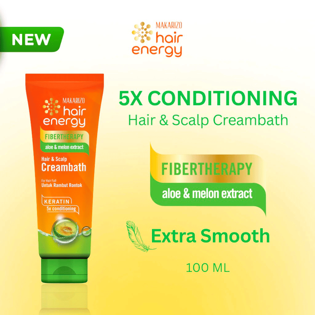 Makarizo Hair Energy Fibertherapy Hair & Scalp Creambath Aloe & Melon