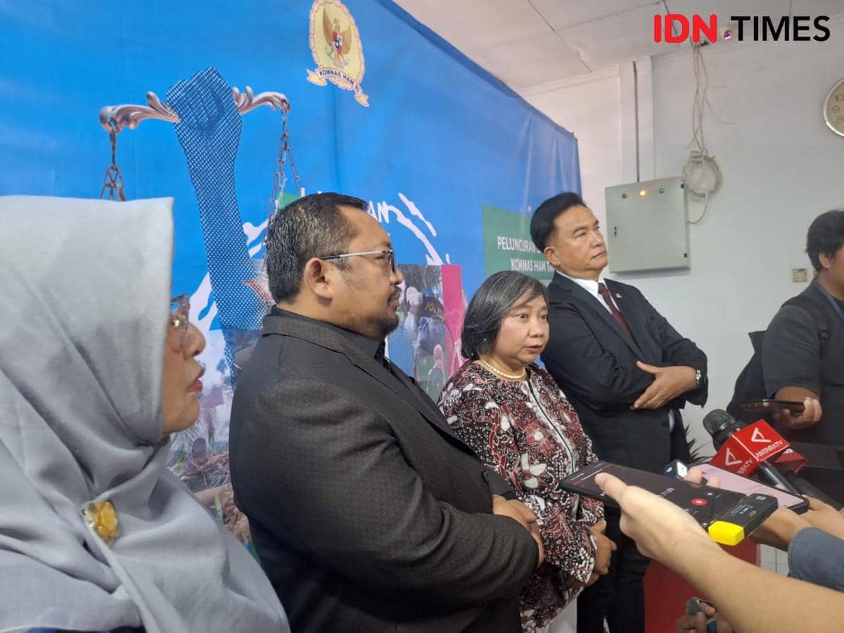 Agenda peluncuran laporan tahunan Komnas HAM 2025.