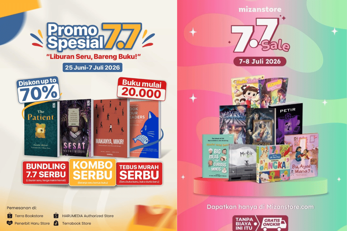Promo Buku 7.7 Hadir, Diskon hingga 70 Persen!