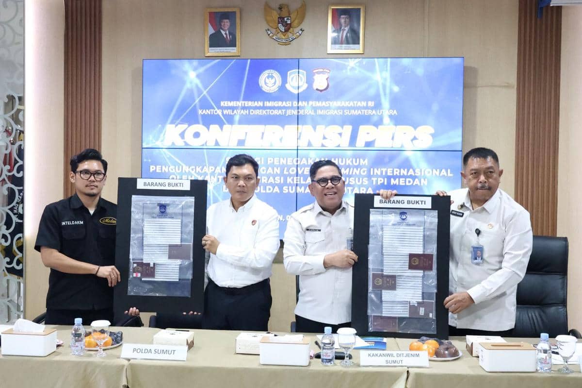 Imigrasi Medan Amankan 7 WNA dan 31 WNI Pelaku Jaringan Love Scamming